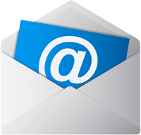 icon: email '@' symbol inside an open envelope