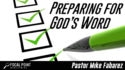 Preparing for God’s Word