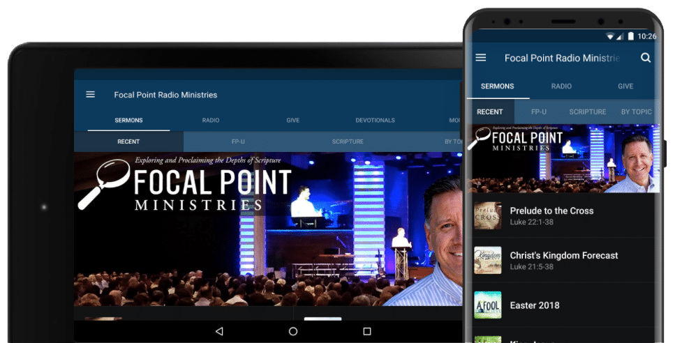 screenshots of Focal Point app