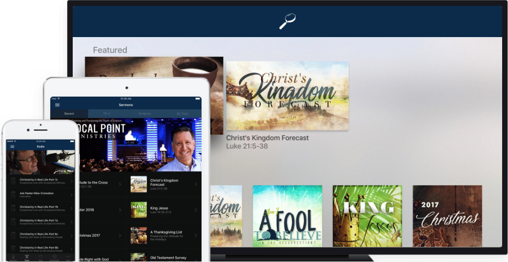 screenshots of Focal Point app