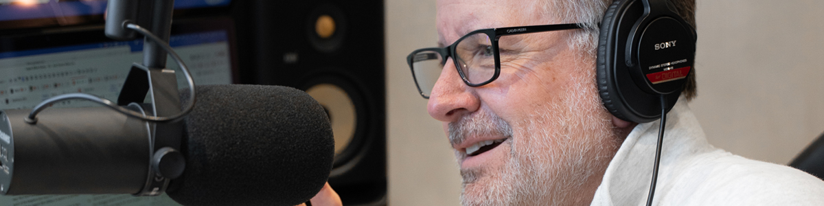 Pastor Mike Fabarez answering questions on a live bible questions radio broadcast
