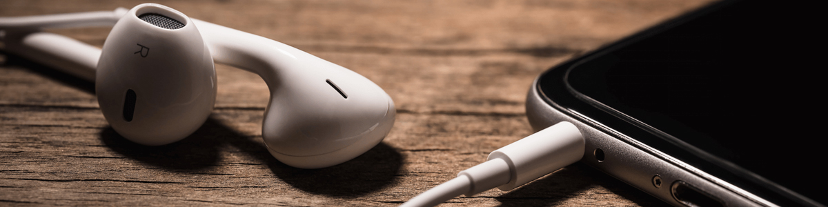 mobile phone with headphones